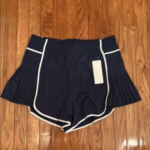 Navy Women's Shorts with White Trim